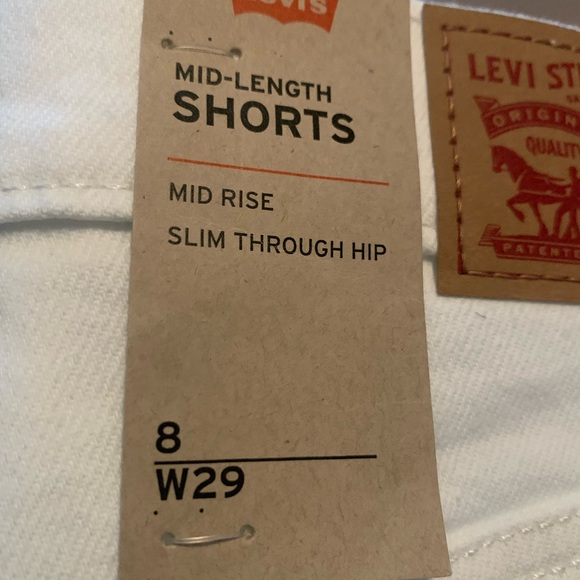 White MIDRISE MID LENGTH SHORTS - Picture 9 of 12